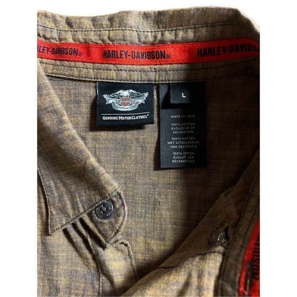 Mens Harley Davidson size large short sleeve button down shirt - Picture 8 of 8